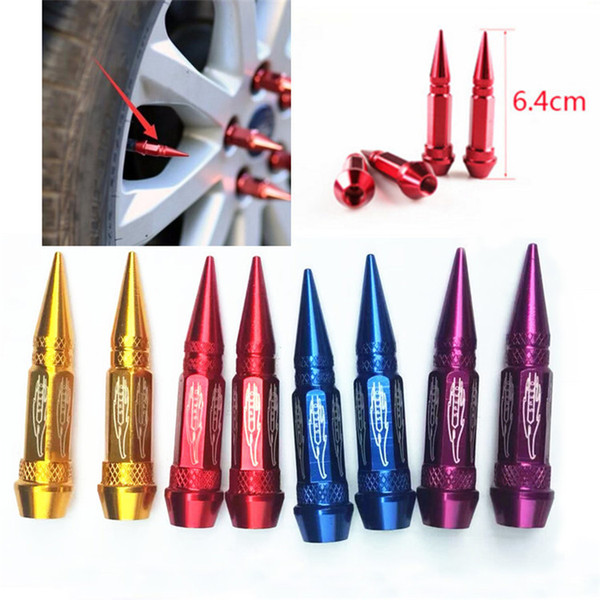 Free shipping 4Pcs/set Universal Auto Bicycle Car Tire Valve Cap VALVE STEM CAPS WHEELS RIMS like Racing lug nuts