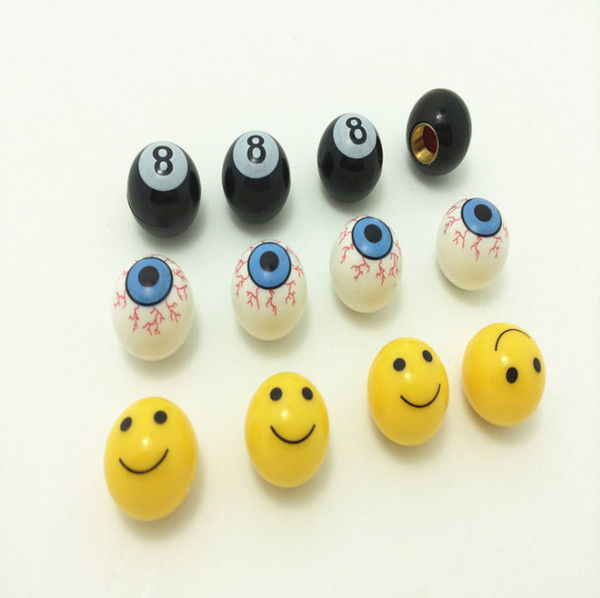 Universal Tire Valve Cap Tyres Wheel Dust Stems Smile face caps Bolt for Auto Car Truck Motorcycle