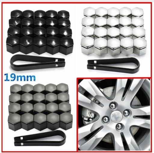 20pcs 19mm Wheel Nut Cover Bolt Cap Protector For Vauxhall Opel Romove Tool Key