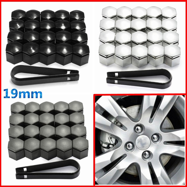 20pcs 19mm Wheel Nut Cover Bolt Cap Protector For Vauxhall Opel Romove Tool Key