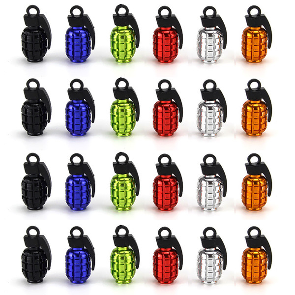 4Pcs Grenade Bomb Exterior Wheel Tyre Tire Valve Stems Air Dust Cover Caps