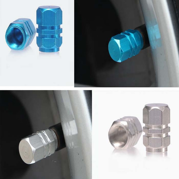 Universal Aluminum Car Tyre Air Valve Caps Bicycle Tire Valve Cap Car Wheel Styling Round Red Black Blue Silver Gold