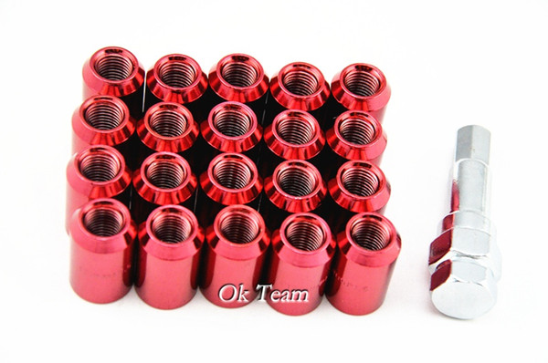 Free shipping 20 Pcs 12x1.5 mm Car Auto Racing Wheel Lug Nuts Nut Kit Sets Screw Alloy Red/Blue/Silver New Wheel Bolt