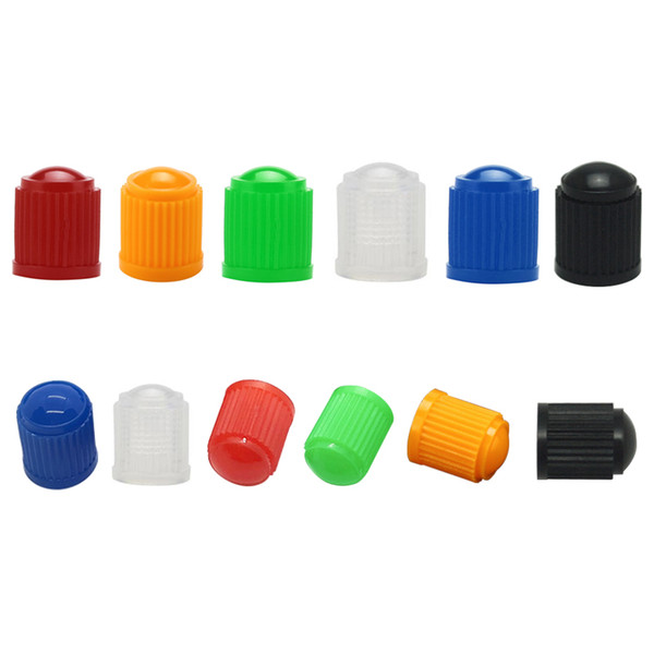 wholesale 10pcs/lot Universal 6-Color Plastic Car Valve Caps Bicycle Motorcycle Wheel Tyre Air Valve Stem Caps#3875