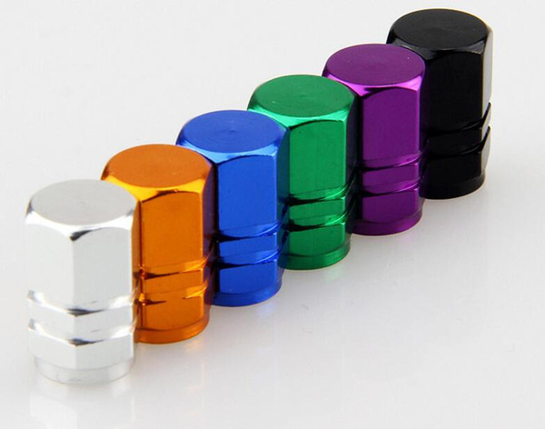 Car Accessories Seiko hexagon Tire Cap Aluminum Alloy Colorful Tire Valve Cap Round Valve Cap Universal