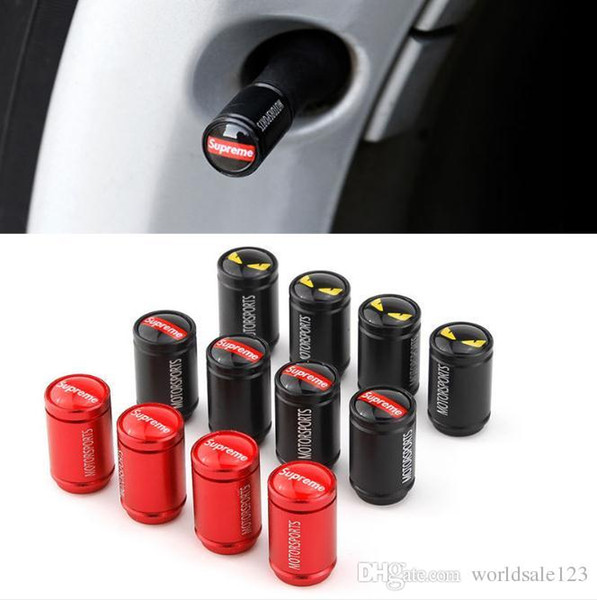 4Pcs Universal Luxury SUP Metal Car Vehicle Wheel Tire Valve Stem Caps Dust Covers Auto Motorcycle Airtight Stem Bicycle Air Caps Styling