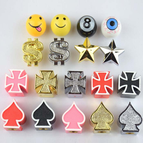 Universal Car Tyre Air Valve Caps Bicycle Tire Valve Cap Car Wheel Styling $ cross heart design