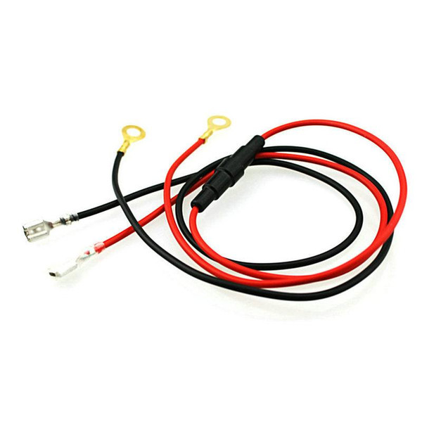 10PCS A red and black 10A 60CM wire harness installation insurance tube is used to connect the power switch car cigarette lighter