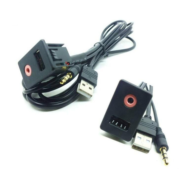 Car mounted socket, TOYOTA Volkswagen, AUX+USB switch, USB socket, audio converter