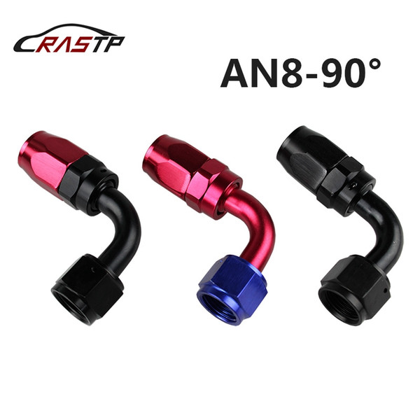 RASTP -AN8-90 Anoized Aluminum 90 Degree Oil Fuel Swivel Fitting Fuel Hose End Male Adaptor Oil Cooler Fitting Oil Fuel Hose End