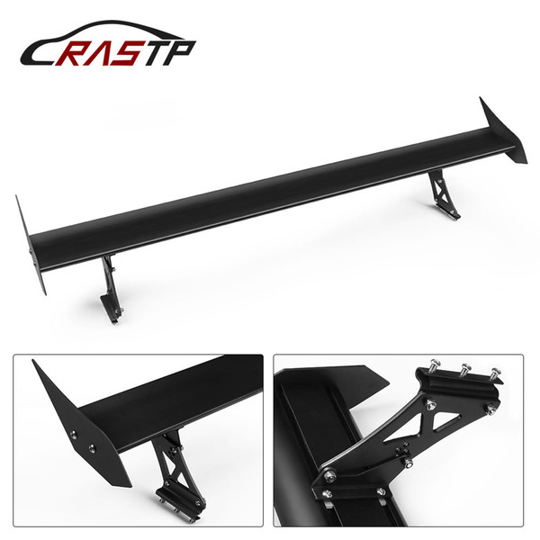 RASTP-GT Wing Spoiler 135CM 53'' 3D Rear Hatchback Cars Trunk Racing GT Spoiler Wing Bracket Black (Single Deck) RS-LTB131