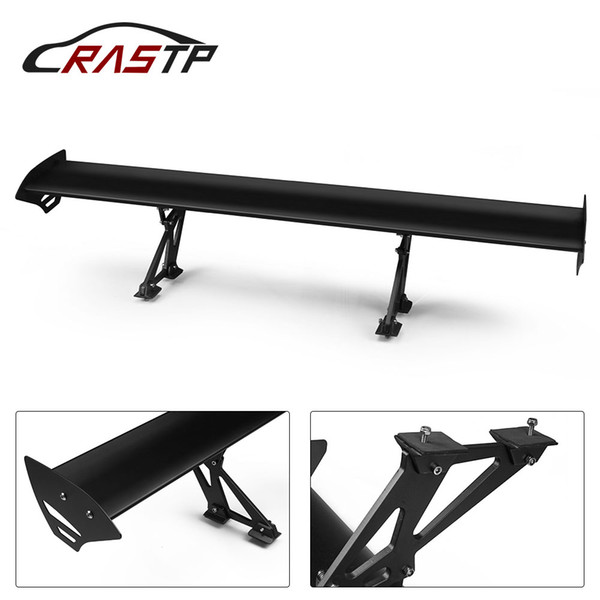 RASTP-New 53'' Black Car Spoiler Universal Single Deck Sedan Adjustable Car GT Rear Wing Trunk Racing Spoilers RS-LTB123-2