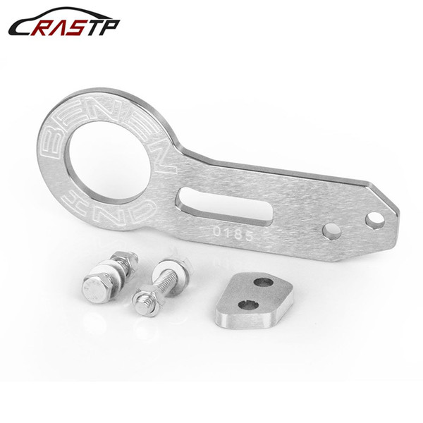 RASTP Universal Towing Hook Racing Car Rear Tow Hook Aluminum Alloy Rear Tow Hook Silver RS-TH002