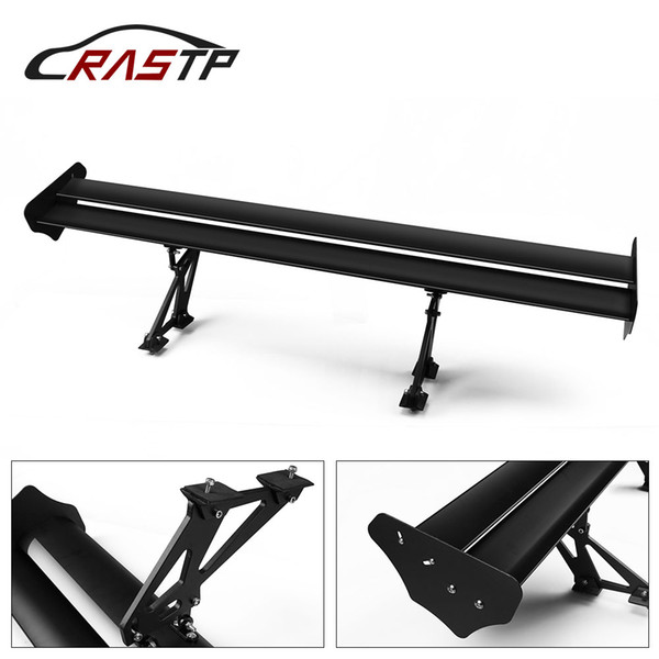 RASTP Wholesale Car Spoiler Universal Sedan GT Rear Trunk Wing Spoilers Adjustable Double Deck Black RS-LTB115