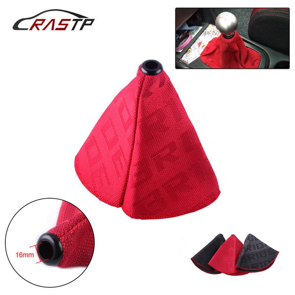 RASTP-Universal JDM Style Bride Canvas Shift Lever Knob Boot Cover Racing Car Shift Knob Collars RS-SFN059