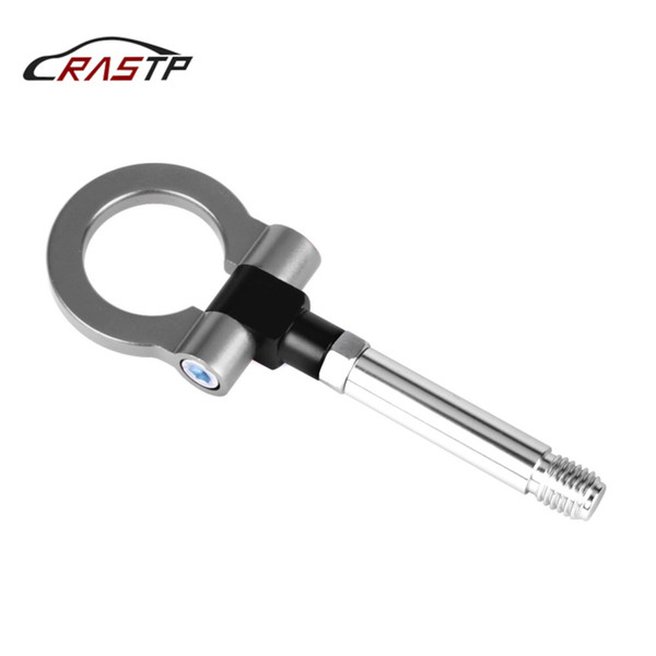 RASTP-Universal Racing Car Style Aluminum Tow Hook Front Fit For Volkswagen Eight Colors Car Accessories Gray RS-TH008-7