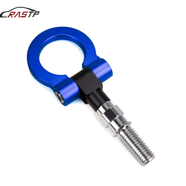 RASTP-Universal Racing Front Tow Hook Auto Trailer Ring Vehicle Towing Hanger For Japanese Car Accessories Blue RS-TH008-2