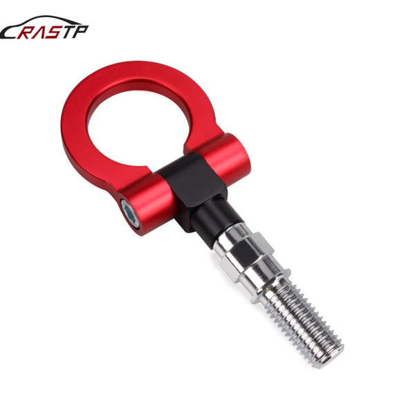 RASTP-Universal Racing Front Tow Hook Auto Trailer Ring Vehicle Towing Hanger For Japanese Car Accessories Red RS-TH008-2