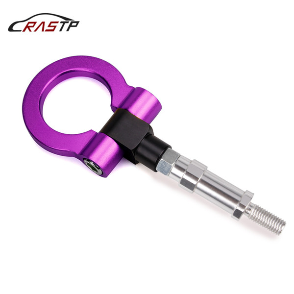 RASTP-Universal Car Billet Aluminum Screw-On Front Auto Tow HooK Ring Kit for Honda FIT JAZZ 03-07/CR-Z 11-16 Purple RS-TH008-3