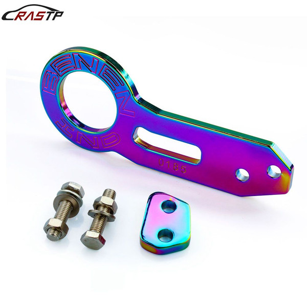 RASTP - High Quality Universal Fitment Racing Car Styling ENE-0185 Aluminium Rear Tow Hook NEO Chrome Have In Stock LS-TH002-Neo