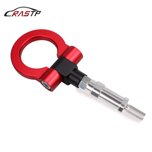 RASTP-Universal Car Billet Aluminum Screw-On Front Auto Tow HooK Ring Kit for Honda FIT JAZZ 03-07/CR-Z 11-16 Red RS-TH008-3