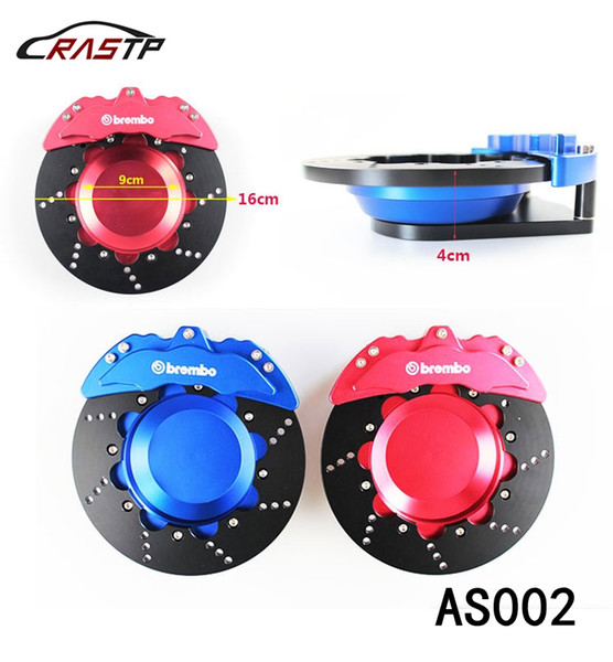 RASTP - New Racing Design Car Brake Caliper Shape Ashtray Spinning Black Rotation Plain Cigarette Ash LS-AS002