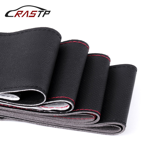 RASTP-Diameter 37cm/38cm DIY Steering Wheel Covers with Needle and Thread Soft Leather Car Accessories RS-STW014