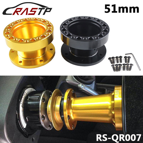 RASTP-Free Shipping Racing Car Steering Wheel Quick Release Hub Kit 51MM Height Adjustable Boss Kit LS-QR007