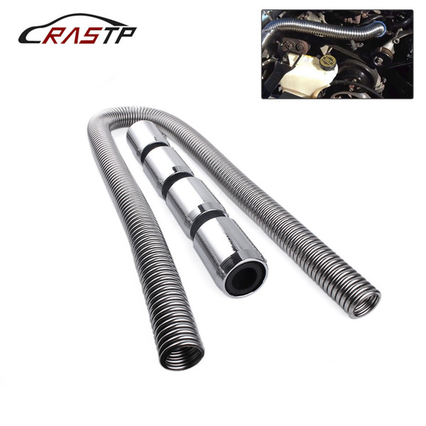 RASTP-Universal Flexible Car Stainless Steel Radiator Flex Coolant Water Hose Kit With Caps Radiator Cover Anti-corrosion RS-RC001-125