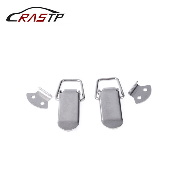 RASTP-2Pcs Stainless Steel Bumper Durable Security Hook Lock Clip Kit for Racing Car Size M RS-ENL019