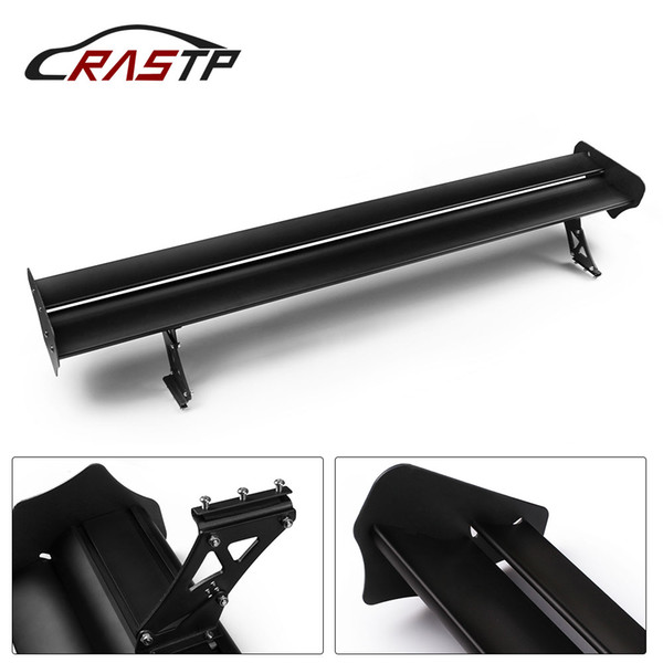 RASTP-135cm Universal Car Black High Quality Lightweight Aluminum Spoilers Wing GT Truck Racing Spoiler Rear Tail Wing RS-LTB116