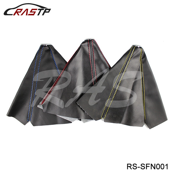 RASTP -General Car Auto Stitch Leather Carbon Fiber JDM Shift Knob Shifter Boot Cover For MT/AT Sport LS-SFN001