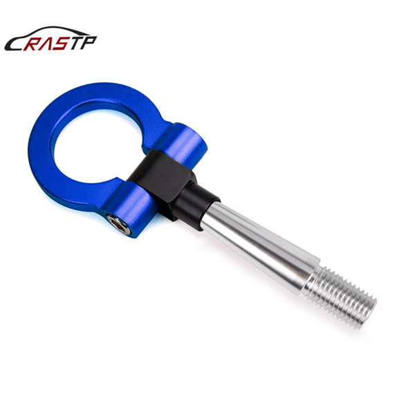 RASTP-1 Pcs Auto Trailer Tow Hook Screw-On Front Aluminum For Mitsubishi Lancer EVO 2008-2011 Car Accessories Blue RS-TH008-4