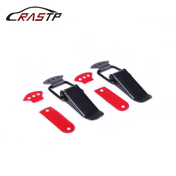 RASTP-Auto Accessories Car Truck Hood Clip Hasp 2 Pieces Lock Clip Kit for Racing Quick Release Fasteners Car Bumper Security Hook RS-ENL007