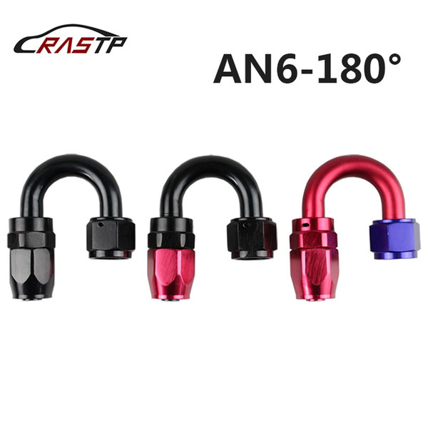 RASTP -AN6-180 Anoized Aluminum 180 Degree Oil Fuel Swivel Fitting Fuel Hose End Male Adaptor Oil Cooler Fitting Oil Fuel Hose End