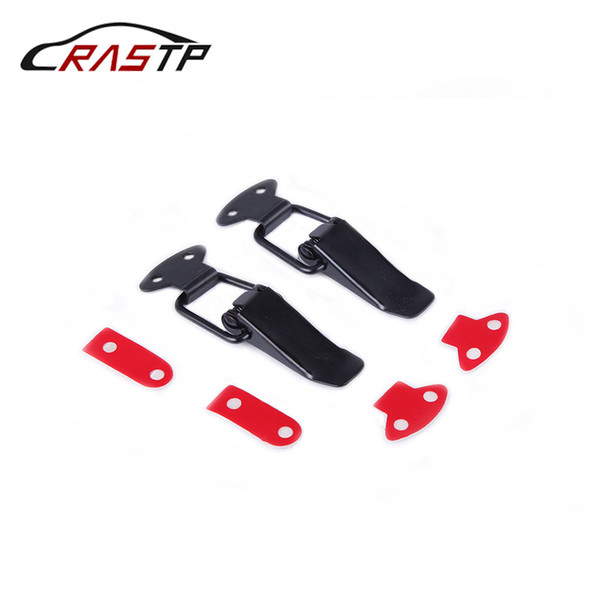 RASTP-Racing Car 2Pcs Bumper Durable Security Hook Lock Clip Kit Clip Hasp for Auto Hood Quick Release Fastener RS-ENL007