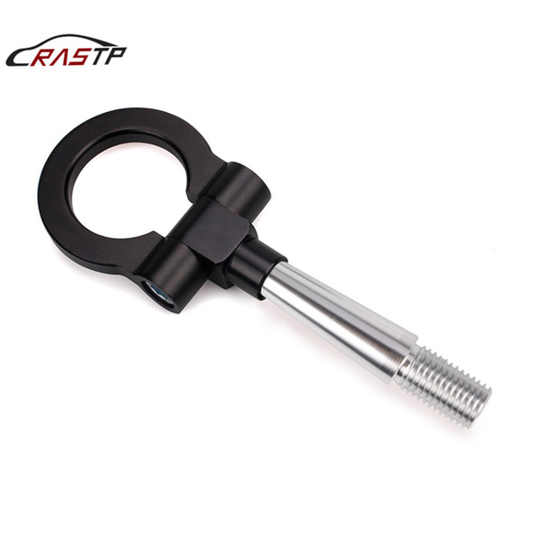 RASTP-1 Pcs Auto Trailer Tow Hook Screw-On Front Aluminum For Mitsubishi Lancer EVO 2008-2011 Car Accessories Black RS-TH008-4