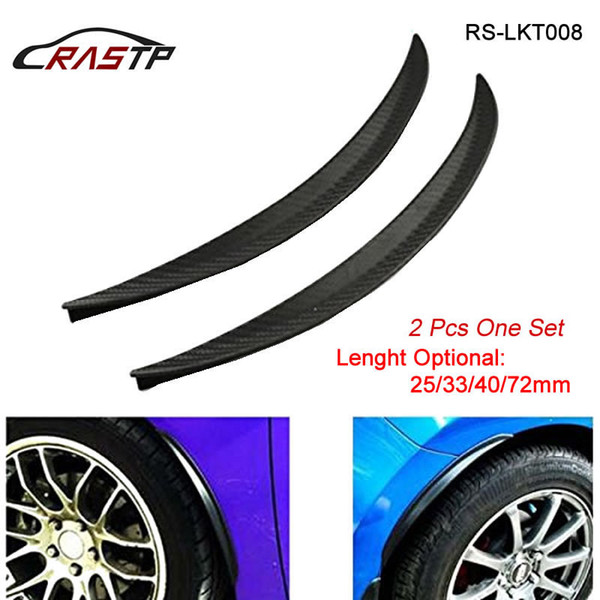 RASTP -2 Pieces A Set Carbon Fiber Style Fender Flares Universal Arch Wheel Eyebrows Protect Ant-Scratch 25cm 33cm 40cm 72cm RS-LKT008