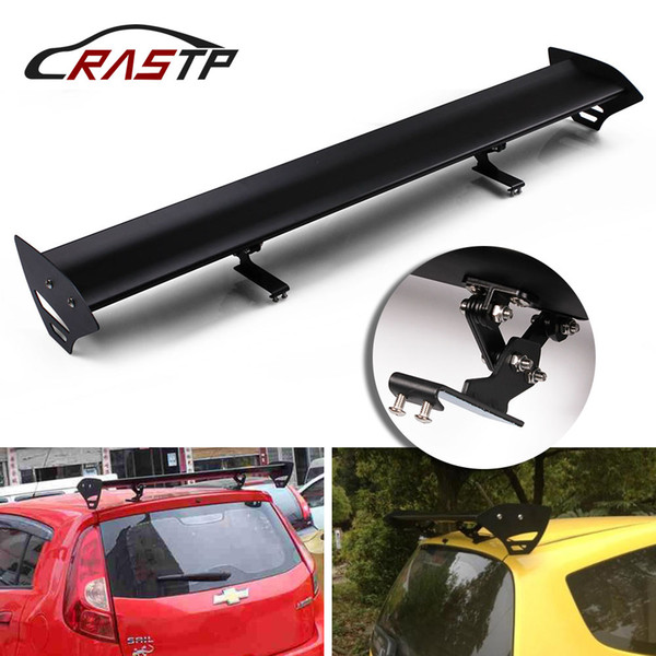 RASTP-Car Racing Spoiler Universal for Hatchback Auto 110cm Adjustable GT Aluminum Rear Trunk Wing Spoilers RS-LTB137