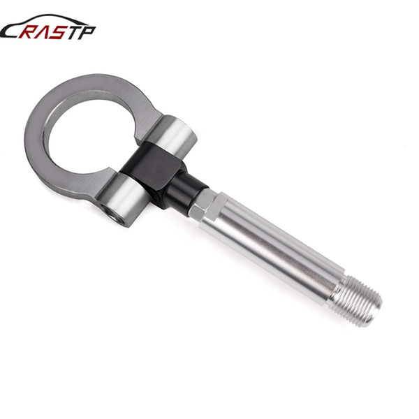 RASTP-Universal Aluminum Car Tow Hook Screw-on Racing Tow Hook Automobile For Toyota/Scion Lexus/Yaris Old Gray RS-TH008-6