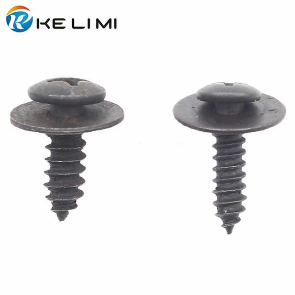 KELIMI 50Pcs Fixed Auto Car Body Fender Screws M5 M6 Metal Rivet Fastener cross self tapping Phillips Screws