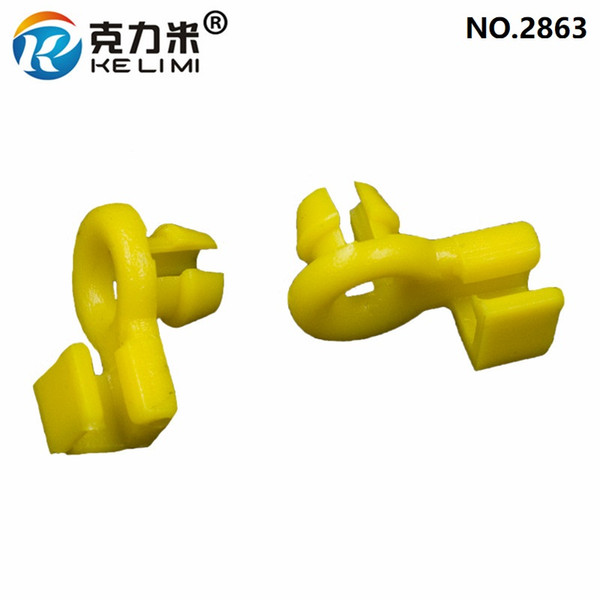 KE LI MI 100 Pieces Lock Buckle For Car Yellow Plastic Auto Door Side Lock Rod Fixed Clips