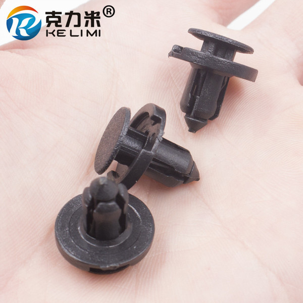 KE LI MI 100 Pcs 10.5mm Bumper Fixding Clip Push in Fastener Retainer For Toyota