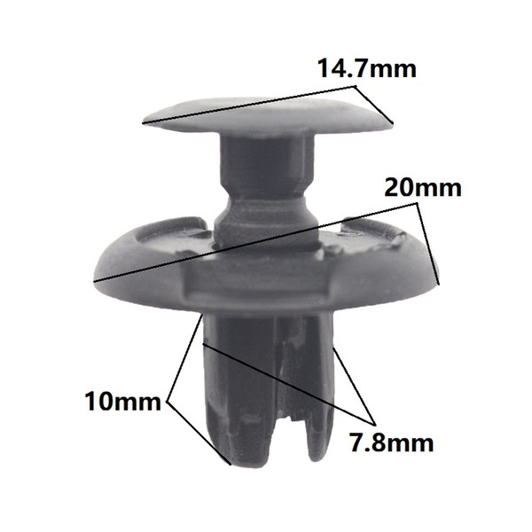 KE LI MI 7.8mm Auto Bumper Mudguard Special Nylon Clip Fastener For Honda Fender