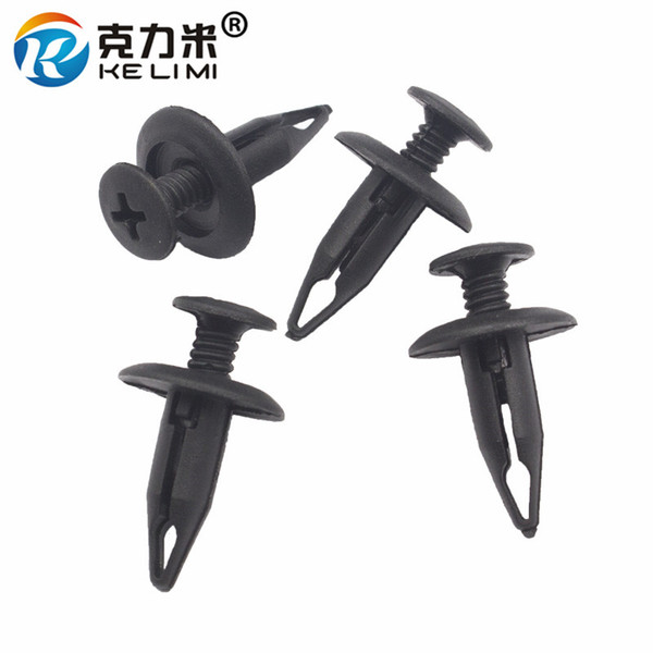 KE LI MI Automotive interior supplies Car clips fasteners for Ford fits 6.3mm hole plastic retainers bumper for ford 100pcs/lot