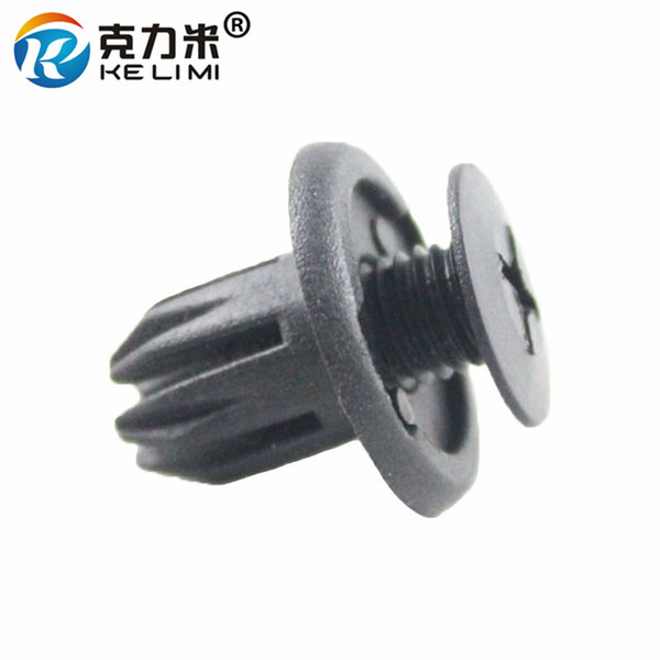 KE LI MI 100cs Vehicle Car Screw Push Type Fenders Bumper 10mm Plastic Rivets Fastener Clips For Honda Toyota Chery Opel Ford