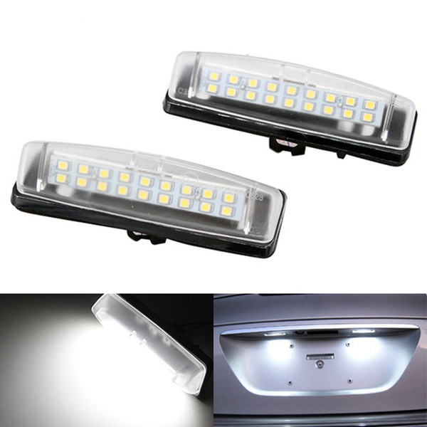 2pcs/lot LED License Plate Lamps COB Free 18LED For Toyota Camry Echo Prius Lexus IS LS GS ES RX Mitsubishi Light HHA93