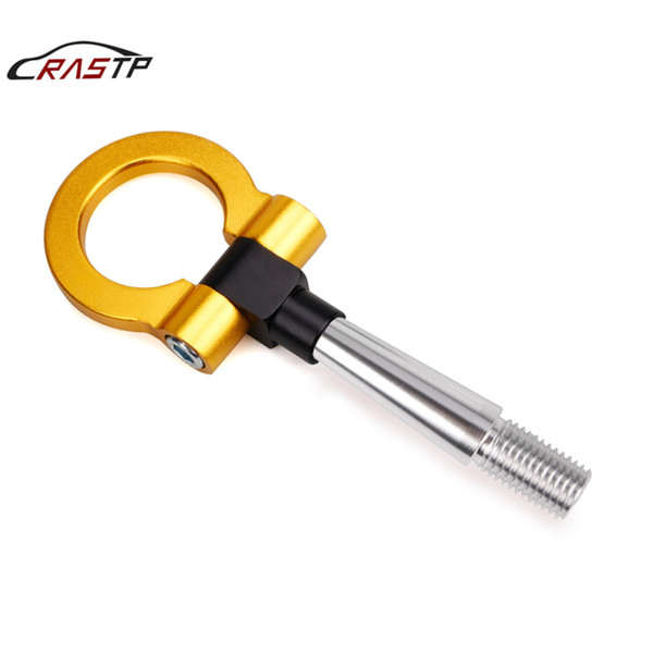 RASTP-1 Pcs Auto Trailer Tow Hook Screw-On Front Aluminum For Mitsubishi Lancer EVO 2008-2011 Car Accessories Gold RS-TH008-4