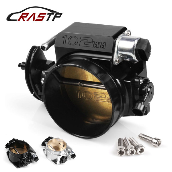 RASTP - Performance Billet Aluminum High Flow Intake Manifold 102mm Throttle Body For LS1 LS2 LS3 LS6 LSX Black/Silver RS-THB001