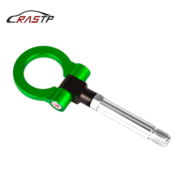 RASTP-Universal Racing Car Style Aluminum Tow Hook Front Fit For Volkswagen Eight Colors Car Accessories Green RS-TH008-7